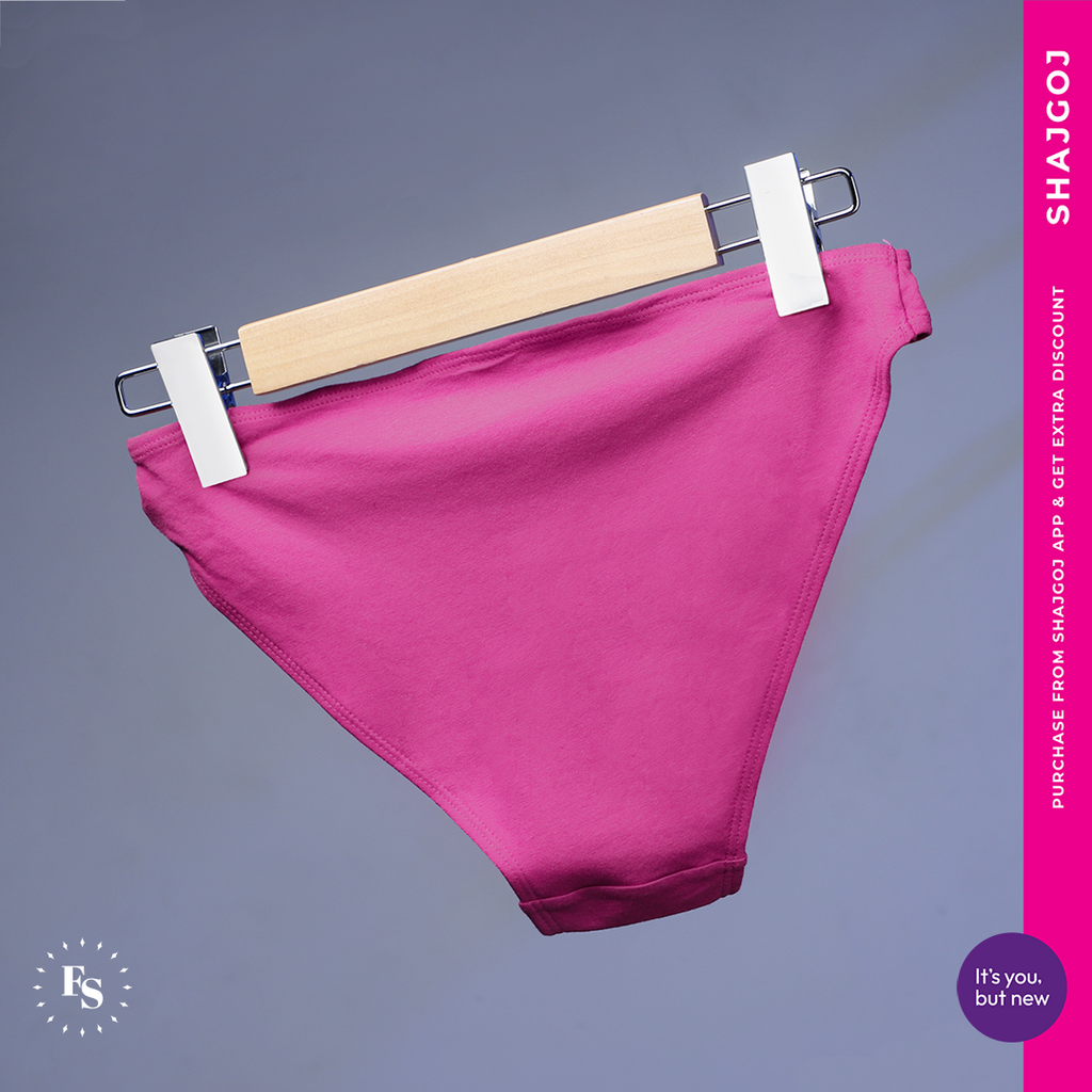 Freesia Classic V Shape Cotton Panty - Purple