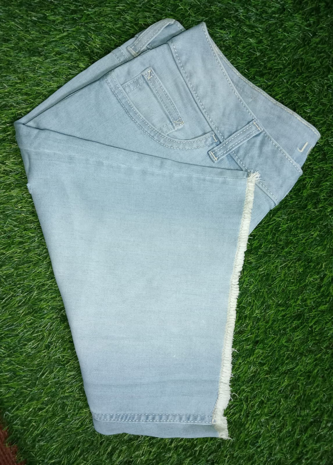 Ladies Denim short Stache pant