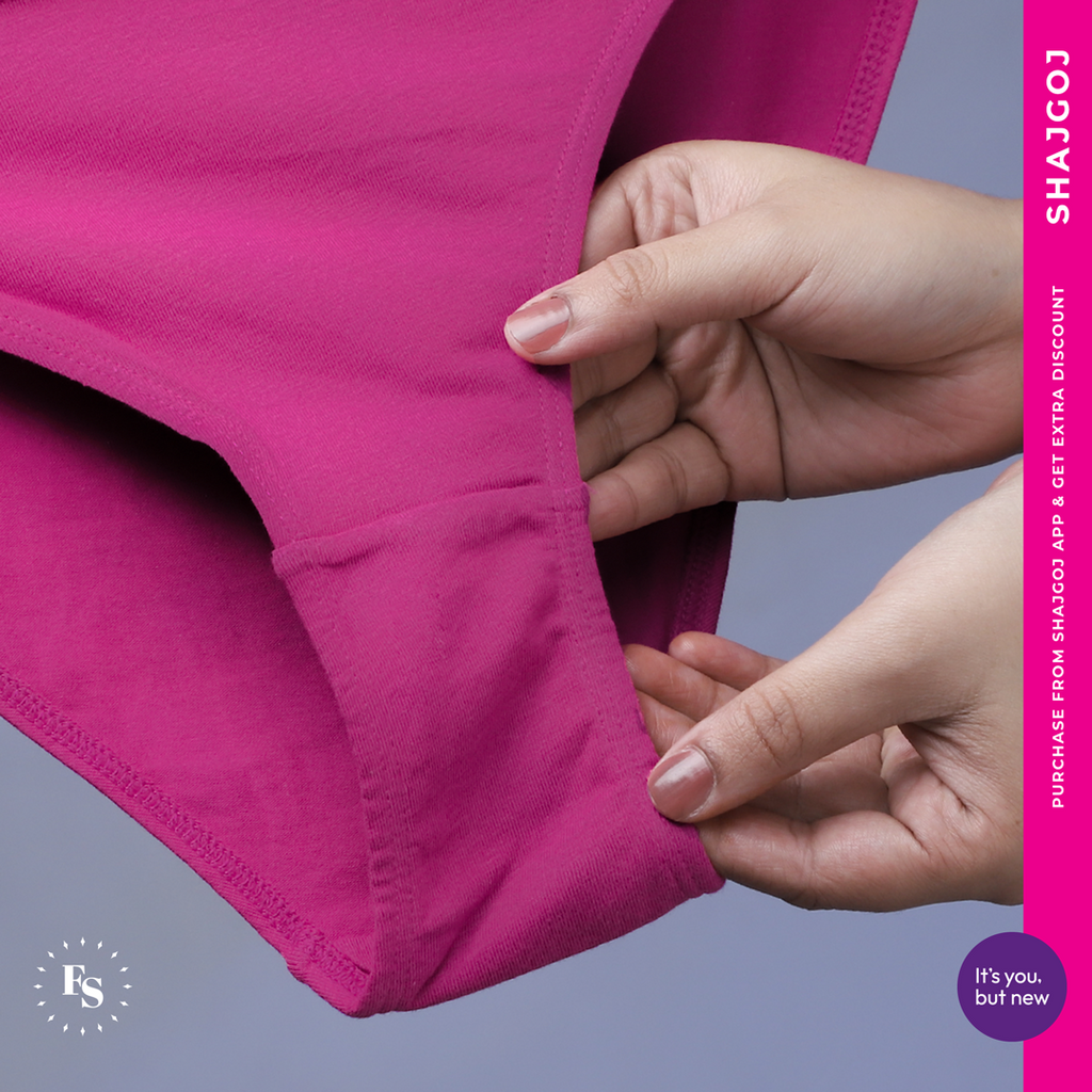 Freesia Classic V Shape Cotton Panty - Purple