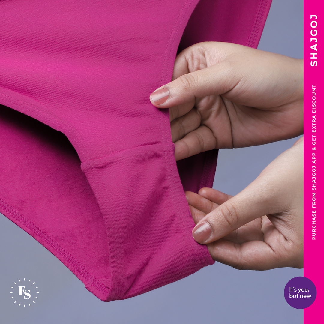 Freesia Classic V Shape Cotton Panty - Purple